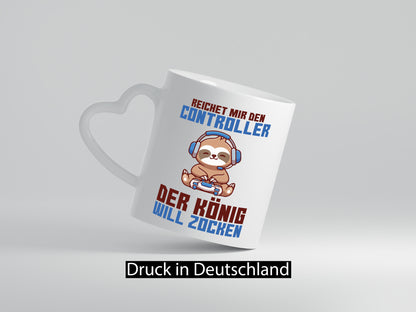 Der König will zocken | Faultier Gamerkönig Faulpelz Geschenk Tierliebhaber