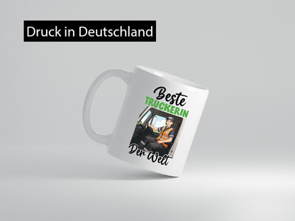 Beste Truckerin | LKW Fahrerin v2 Humor Geschenkidee Tasse