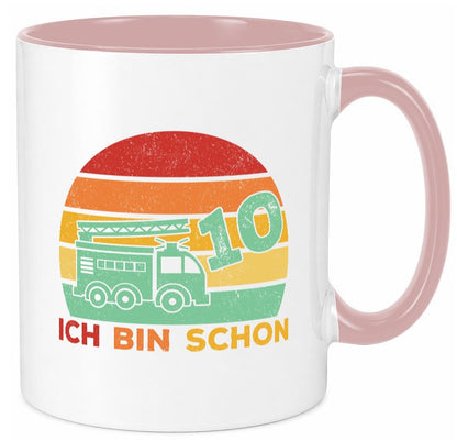 10. geburtstag | Feuerwehrauto 10 Jahre Feuerwehr lustiger Spruch Geschenk Tasse