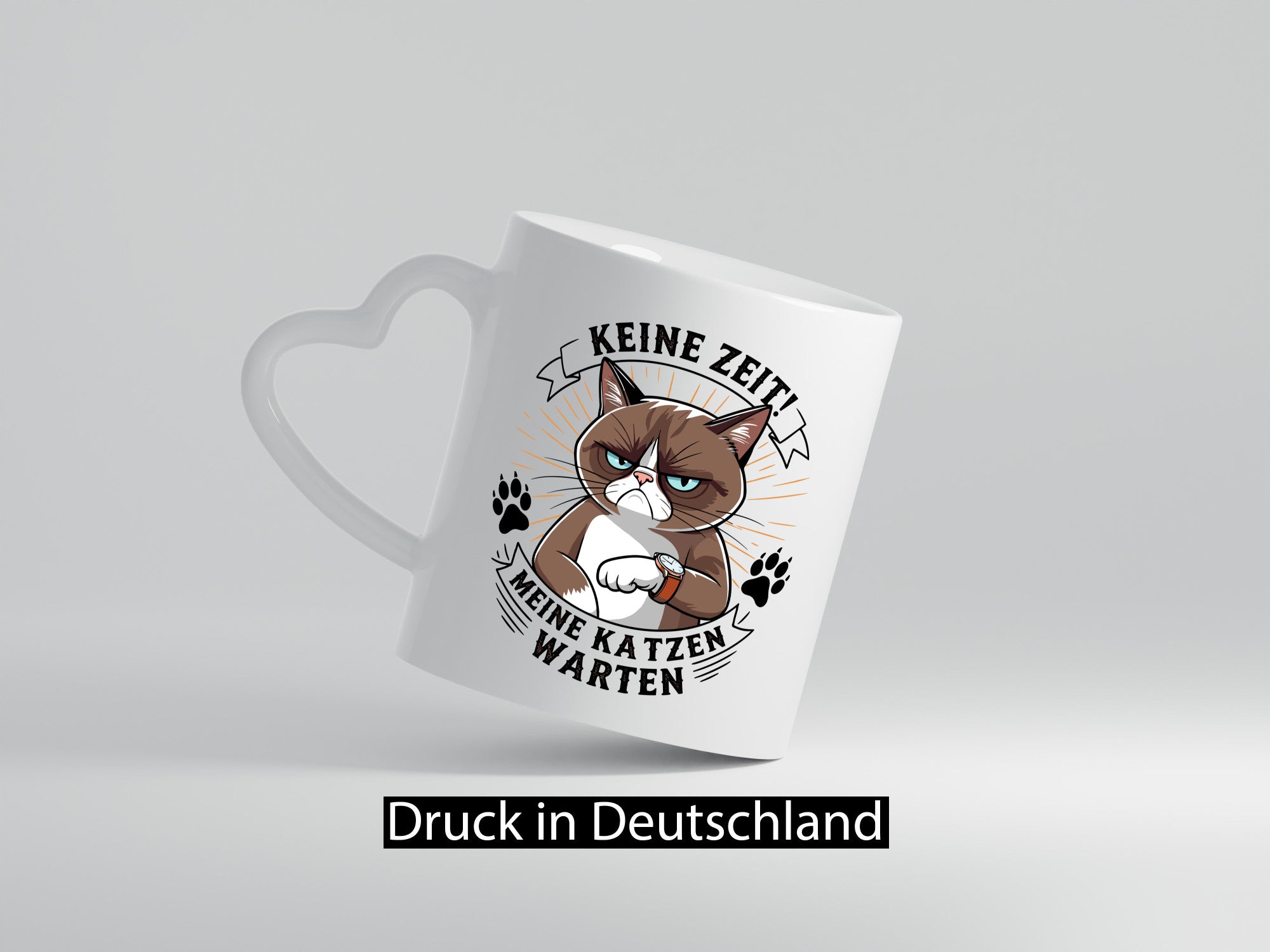 Keine Zeit meine Katzen Warten | Schwarze Katze Geschenkidee Tierliebhaber