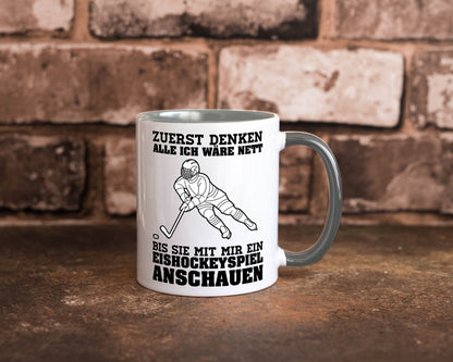 Eishockeyspiel | Eishockeyfan Tasse Eishockeyspieler Humor Geschenkidee