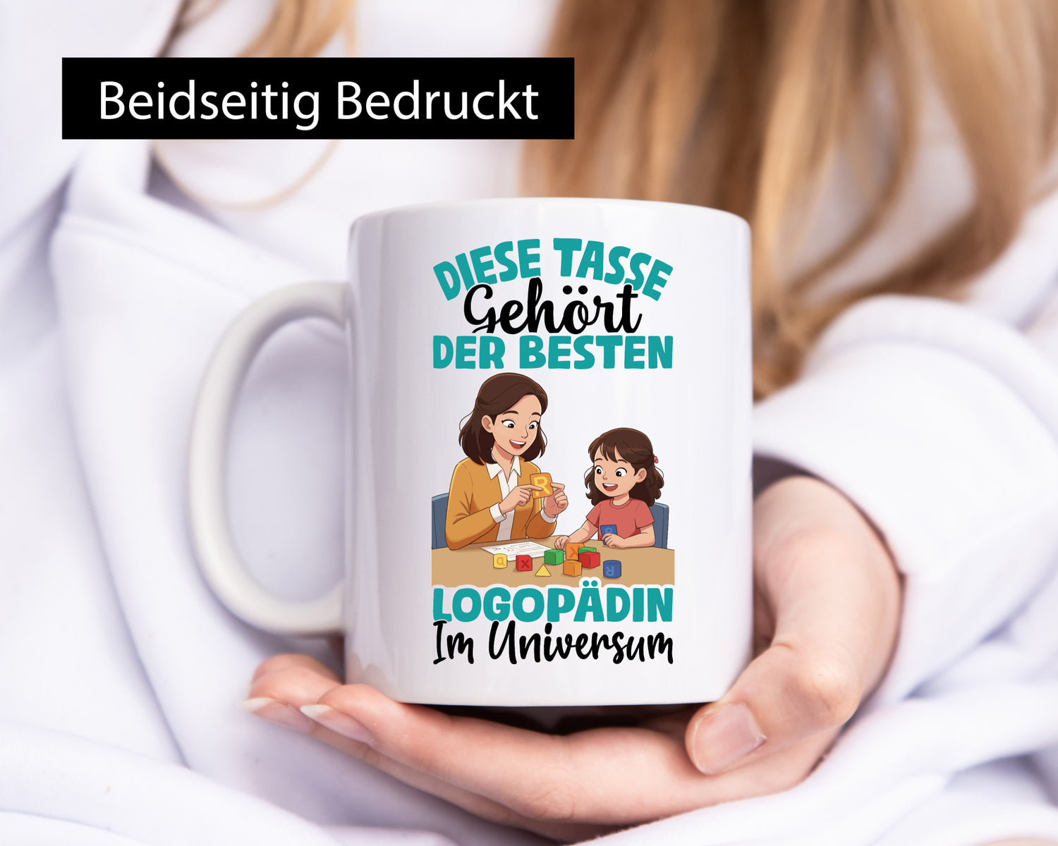 Im Universum: Logopädin | Sprachtherapie Geschenkidee Humor Tasse