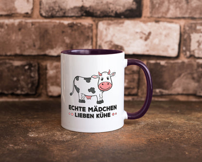 Echte mädchen lieben Kühe | Farm Farmer Bauer lustiger Spruch Geschenk Humor