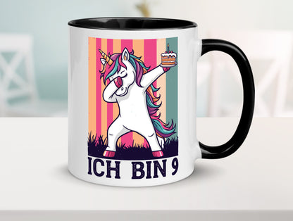 9 Geburtstag | Einhorn Damping Mädchen Humor Geschenkidee Tasse