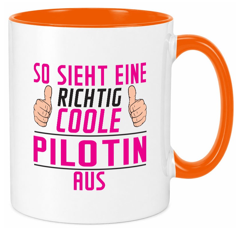 Richtig Coole Pilotin | Definition Piloten Geschenkidee Humor Tasse