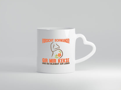 Vorsicht schwanger | Spruchtasse Kekse Statement lustiger Spruch Geschenk Humor