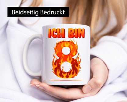 8. Geburtstag | 8 Jahre Drache lustiger Spruch Geschenk Geschenkidee Tasse
