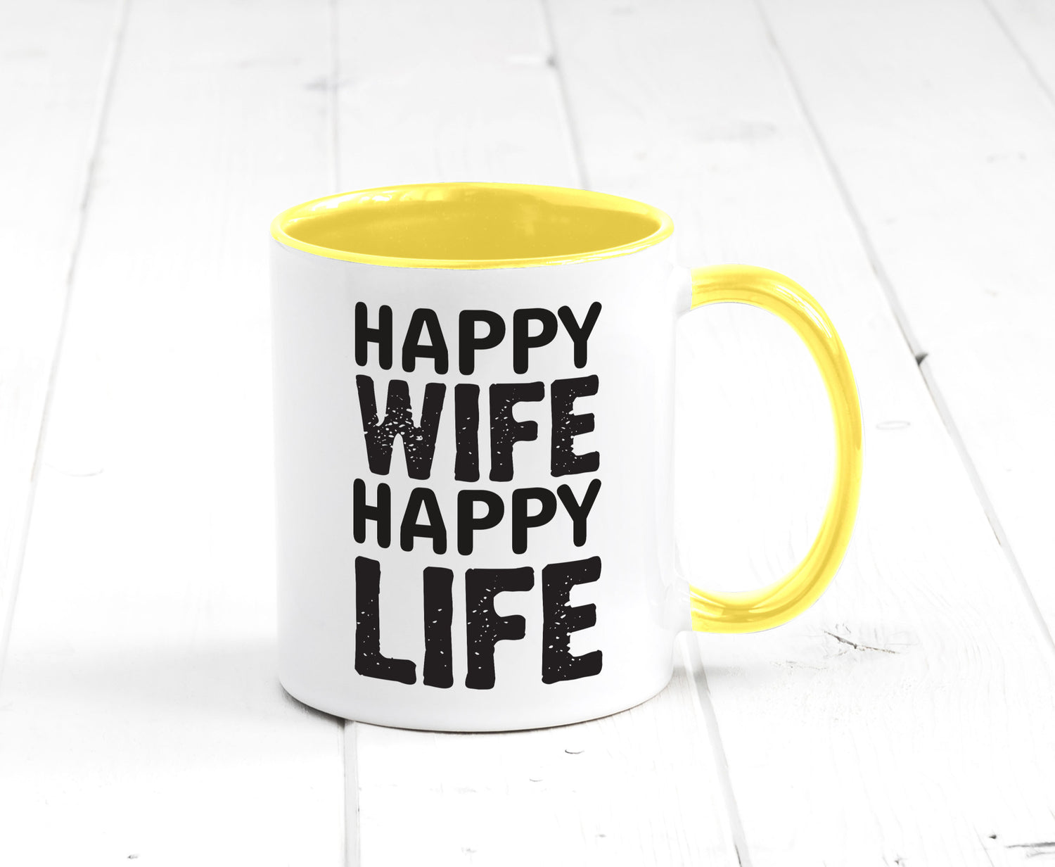 Happy Wife | Ehemann Tasse Ehefrau Humor Statement Geschenkidee