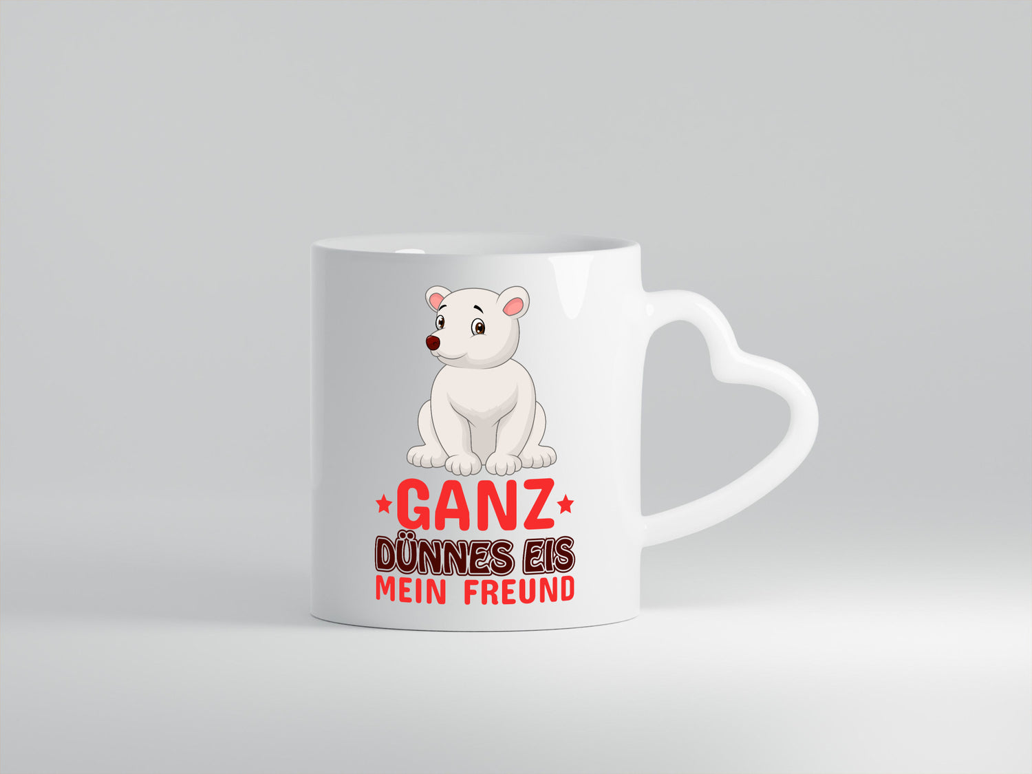 Ganz dünnes Eis | Spruch Tasse lustiger Eisbär Geschenk Humor Geschenkidee