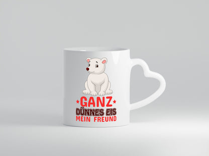 Ganz dünnes Eis | Spruch Tasse lustiger Eisbär Geschenk Humor Geschenkidee
