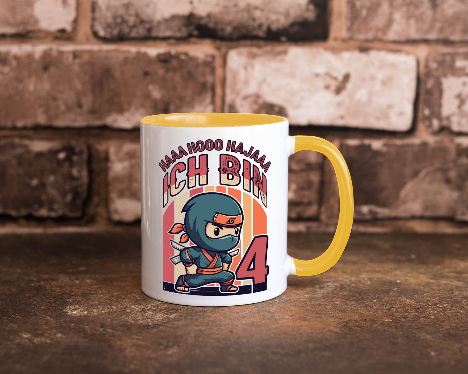 4. Geburtstag | Ninja Junge 4 Jahre lustiger Spruch Geschenk Geschenkidee Tasse
