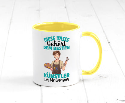 Im Universum: Künstler | Kunst Geschenkidee Humor Tasse