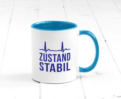 Zustand stabil | Herzschlag v2 Geschenk Humor Geschenkidee lustiger Spruch Tasse