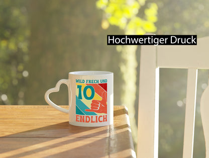 10. Geburtstag | 10 Jahre Wild und Frech Humor Geschenkidee Tasse