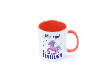 Mir egal, ich bin ein Einhorn | lustig Humor Geschenkidee Geschenk Tasse