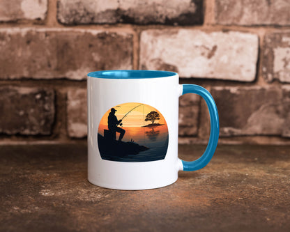 Angler | Sonnenuntergang Fischer Fische Angeln v2 Geschenk Humor Geschenkidee