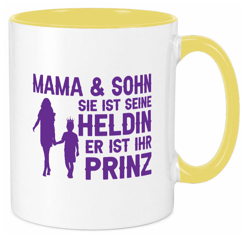 Mama &amp; Sohn | Helding Prinz Mutterliebe Geschenkidee Familie Humor Tasse