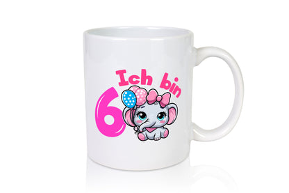 6. Geburtstag | 6 Jahre Elefant Mädchen Humor Geschenkidee Tasse