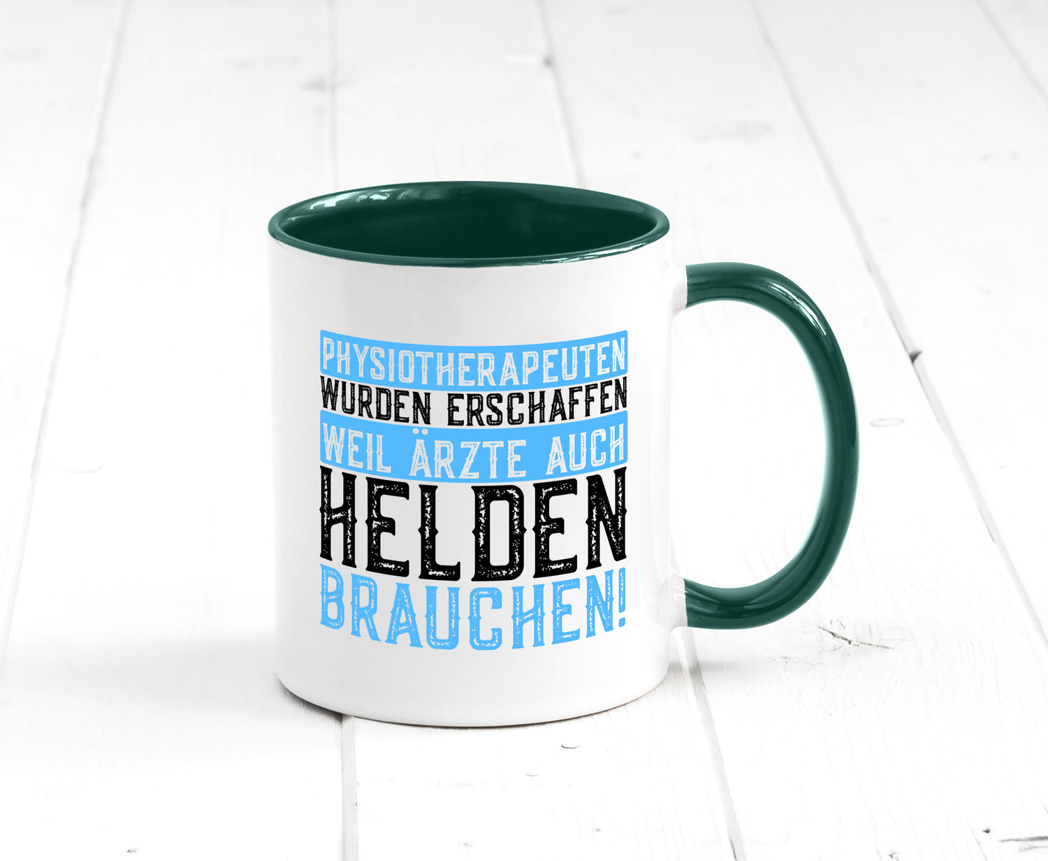 Physiotherapeut | Helden Therapeutin lustiger Spruch Humor Geschenkidee Tasse