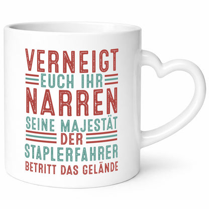 Verneigt euch: Staplerfahrer | Gabelstapler Fahrer Geschenkidee Humor Tasse