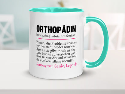 Orthopädin | Spruch Beruf Humor Orthopädie v2 Arbeit Kollegen Büro Geschenkidee