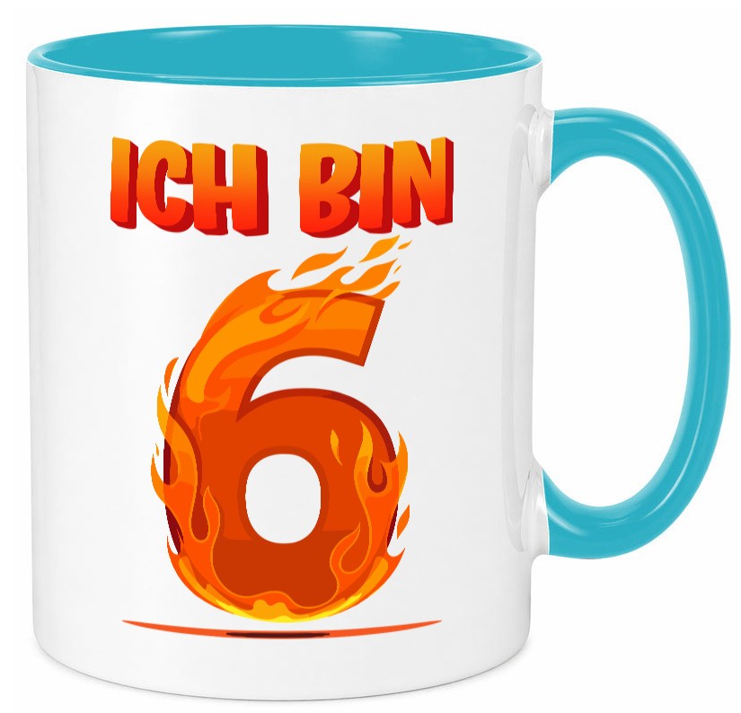 6. Geburtstag | 6 Jahre Drache lustig Geschenkidee Geschenk Tasse