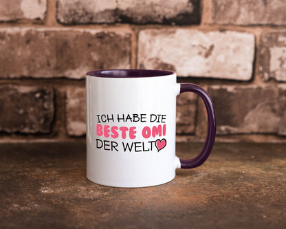 Beste Omi der Welt | Oma Tasse Geburtstag Muttertag lustig Familie Geschenkidee