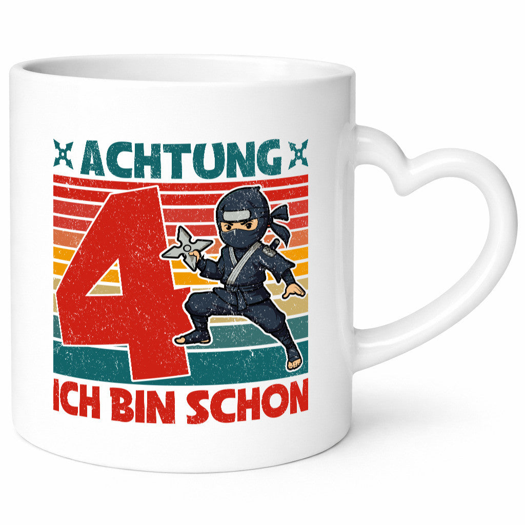 4. Geburtstag | 4 Jahre Ninja Kindergeburtstag lustig Geschenkidee Geschenk