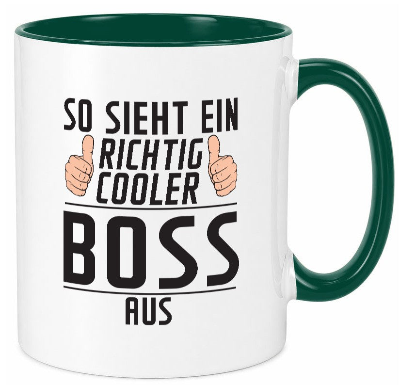 Richtig Cooler Boss | Führungskraft Vorgesetzter lustiger Spruch Geschenk Humor Tasse
