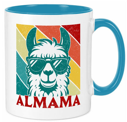 Almama | Lama Mutter Muttertag lustig Familie Geschenkidee Geschenk Tasse