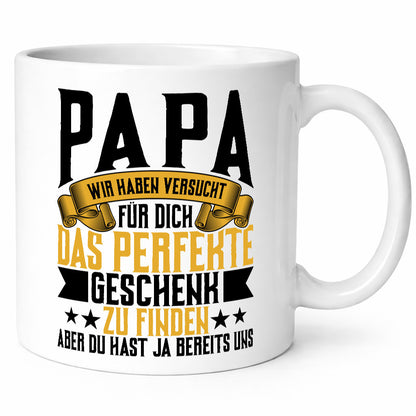 Das perfekte Geschenk | Papa Vater Familie Geschenkidee lustiger Spruch Tasse