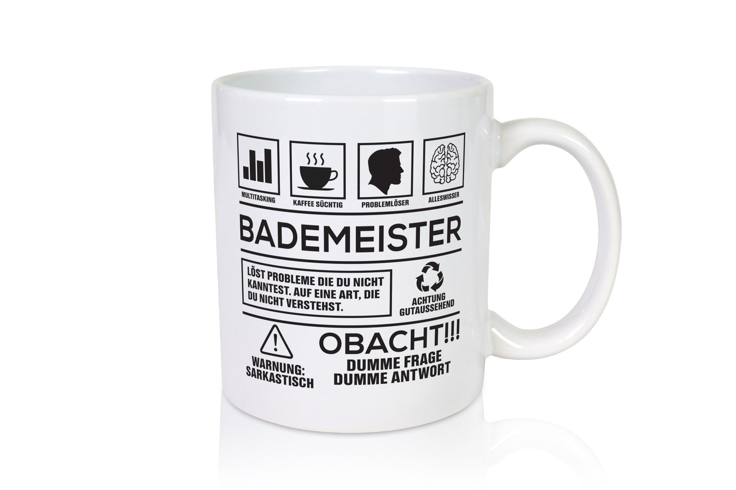 Achtung Probleme Bademeister | Rettungsschwimmer Geschenk Humor Geschenkidee