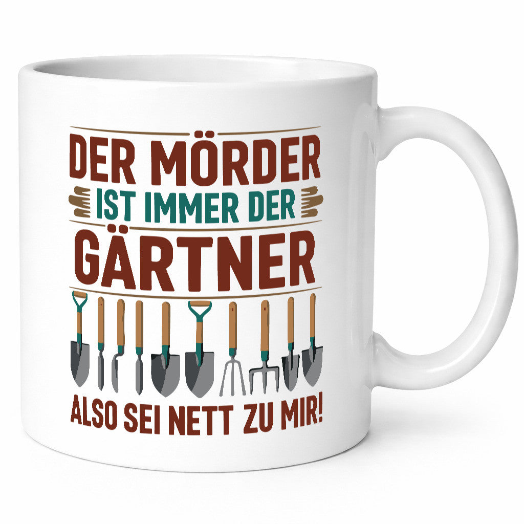 Mörder ist im Garten sei also Nett | Gärtner Opa v2 lustiger Spruch Geschenk