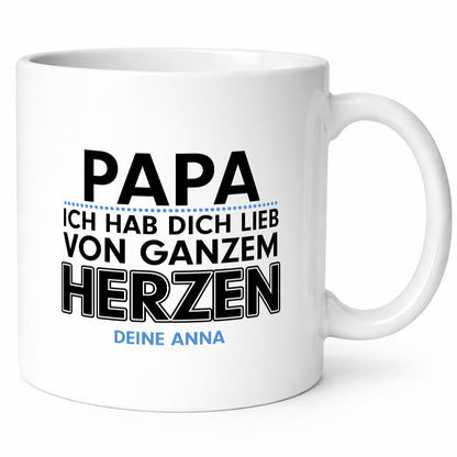 Papa Tasse | Tochter Vatertag schöner Spruch Geschenk Familie Geschenkidee