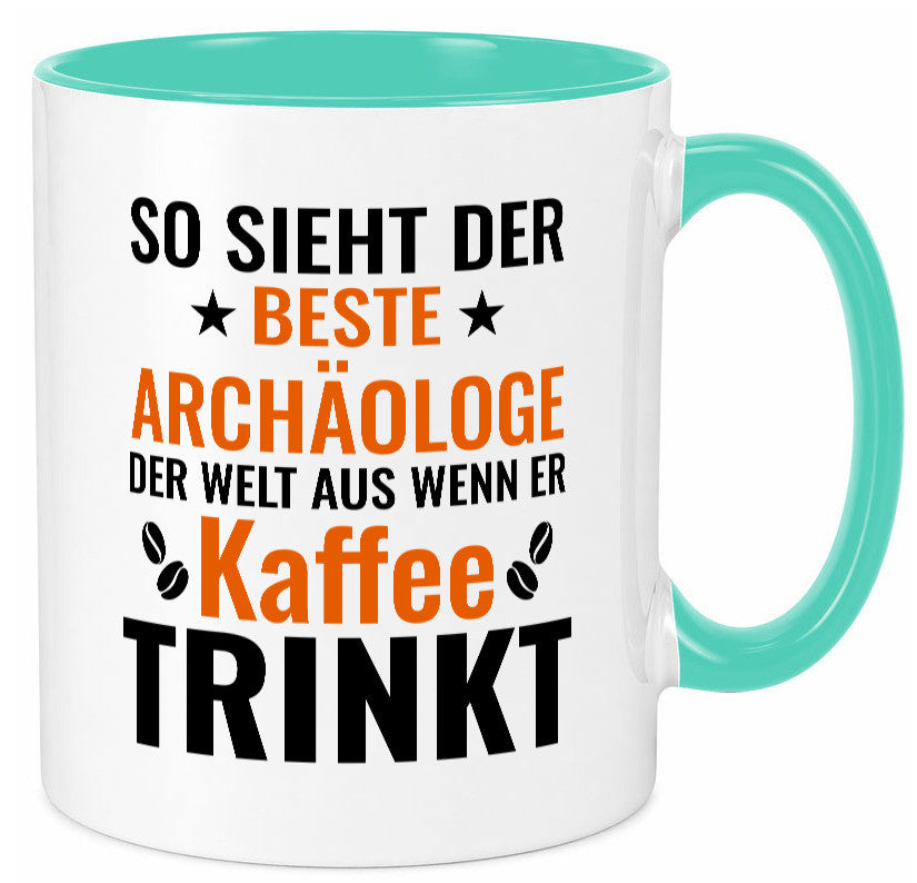 Kaffee trinkt: Archäologe | Archäologie Forscher lustig Humor Geschenkidee