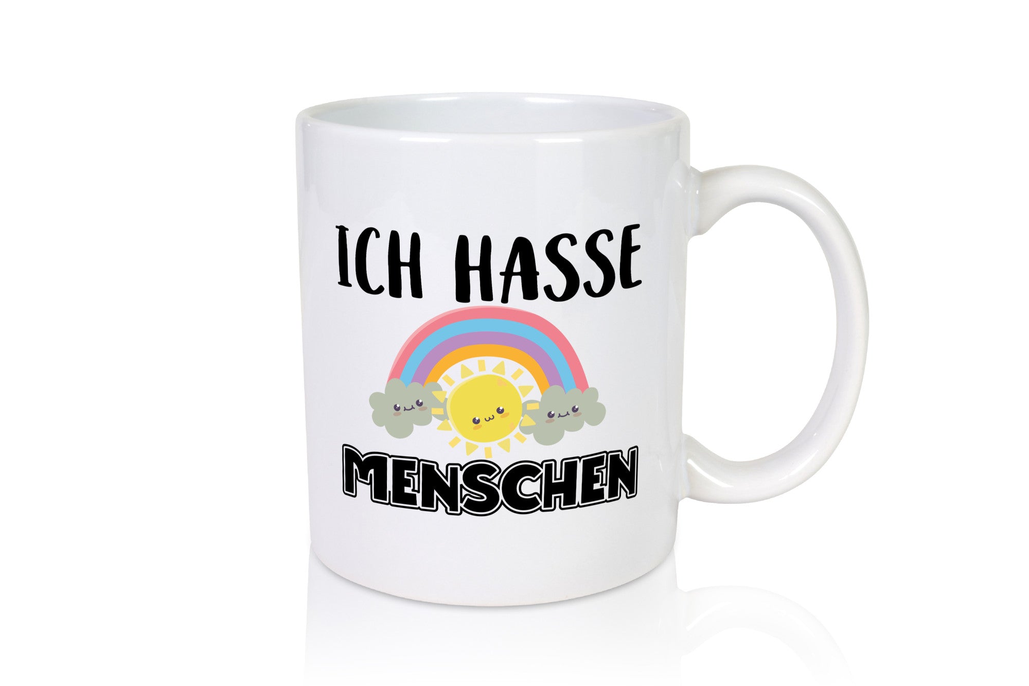 Ich hasse Menschen | Kinder Zeichnung Zyniker Tasse Geschenkidee Humor