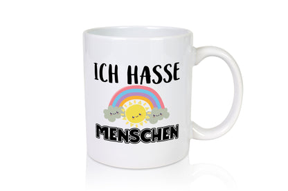 Ich hasse Menschen | Kinder Zeichnung Zyniker Tasse Geschenkidee Humor