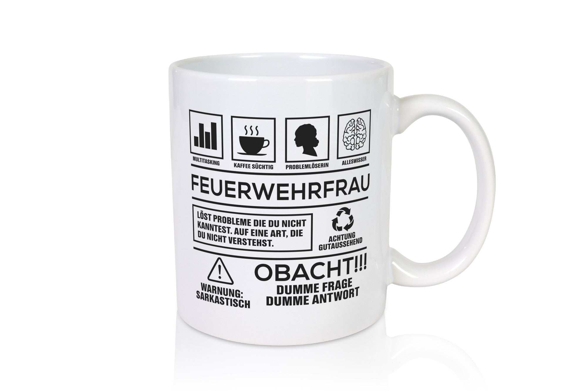 Achtung Probleme Feuerwehrfrau | Feuerwehr lustiger Spruch Geschenk Humor
