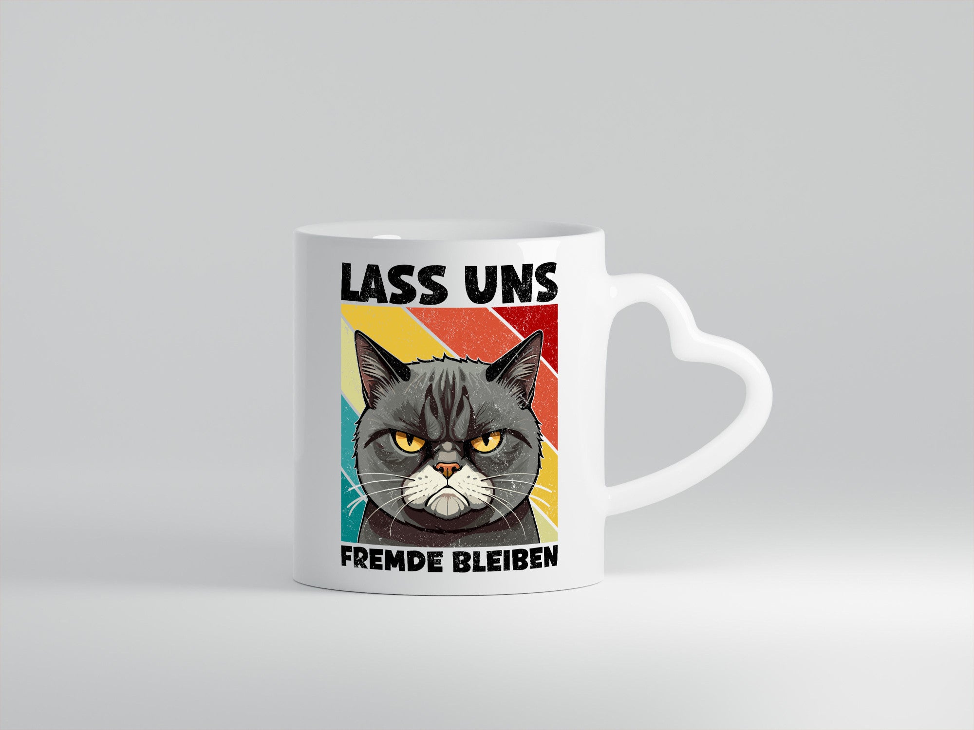 Lass uns Fremde bleiben | Böse Katze Geschenk Tierliebhaber Humor lustiger