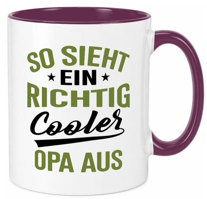 So sieht ein richtig Cooler Opa aus | Großvater Geschenkidee Familie Humor Tasse