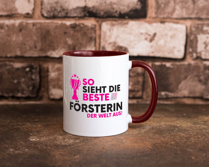 Die Weltbeste Försterin | Forst Arbeit Humor Kollegen Büro Geschenkidee Tasse