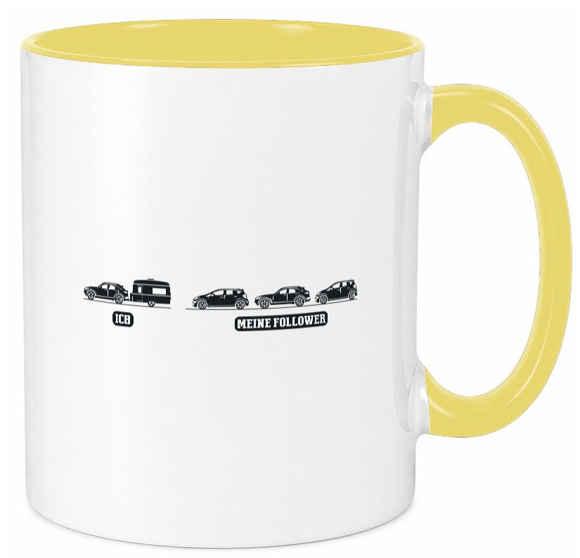 Ich | Meine Follower Camper Autos lustig Humor Geschenkidee Geschenk Tasse
