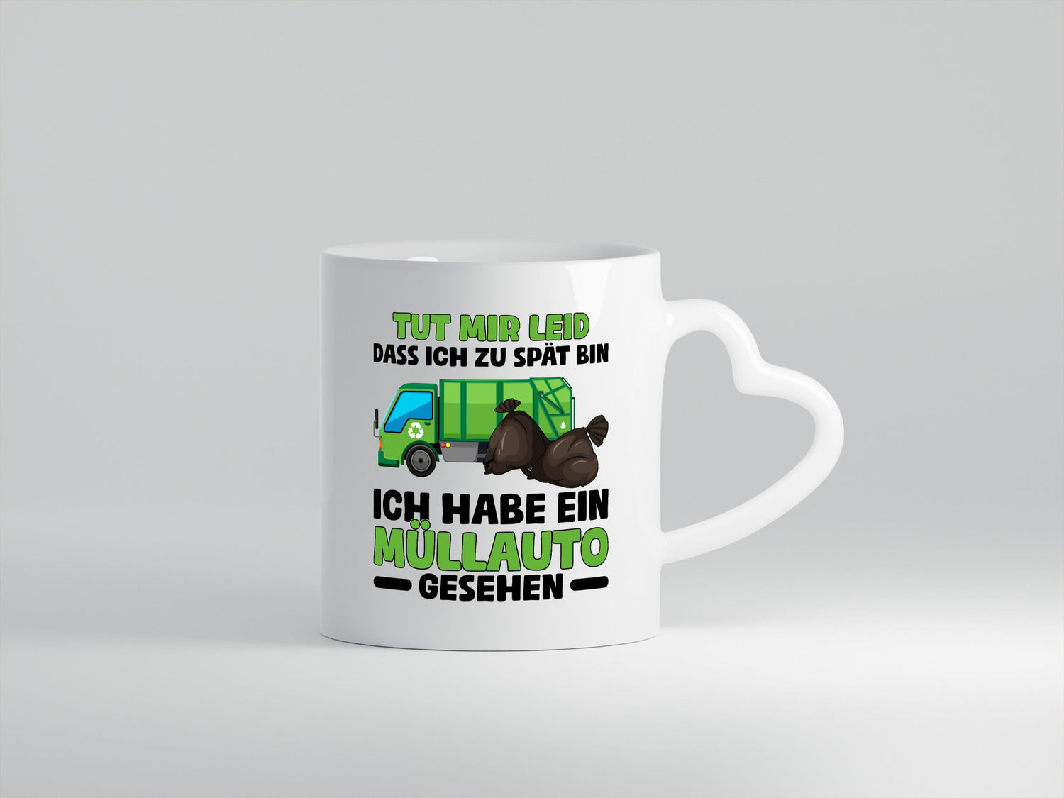Ich bin zu spät, ich habe ein Müllauto gesehen | Müllabfuhr lustiger Spruch Geschenk