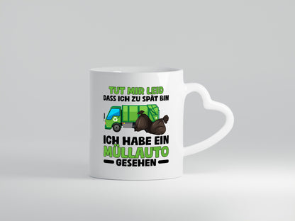 Ich bin zu spät, ich habe ein Müllauto gesehen | Müllabfuhr lustiger Spruch Geschenk