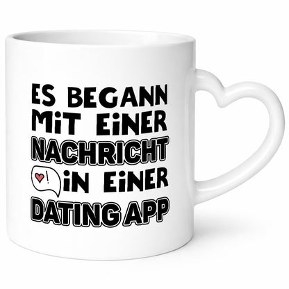 Dating App | Pärchen Tasse Online Liebe Beziehung lustig Humor Geschenkidee