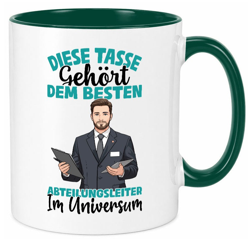 Im Universum: Abteilungsleiter| Führungskraft lustig Humor Geschenkidee Tasse