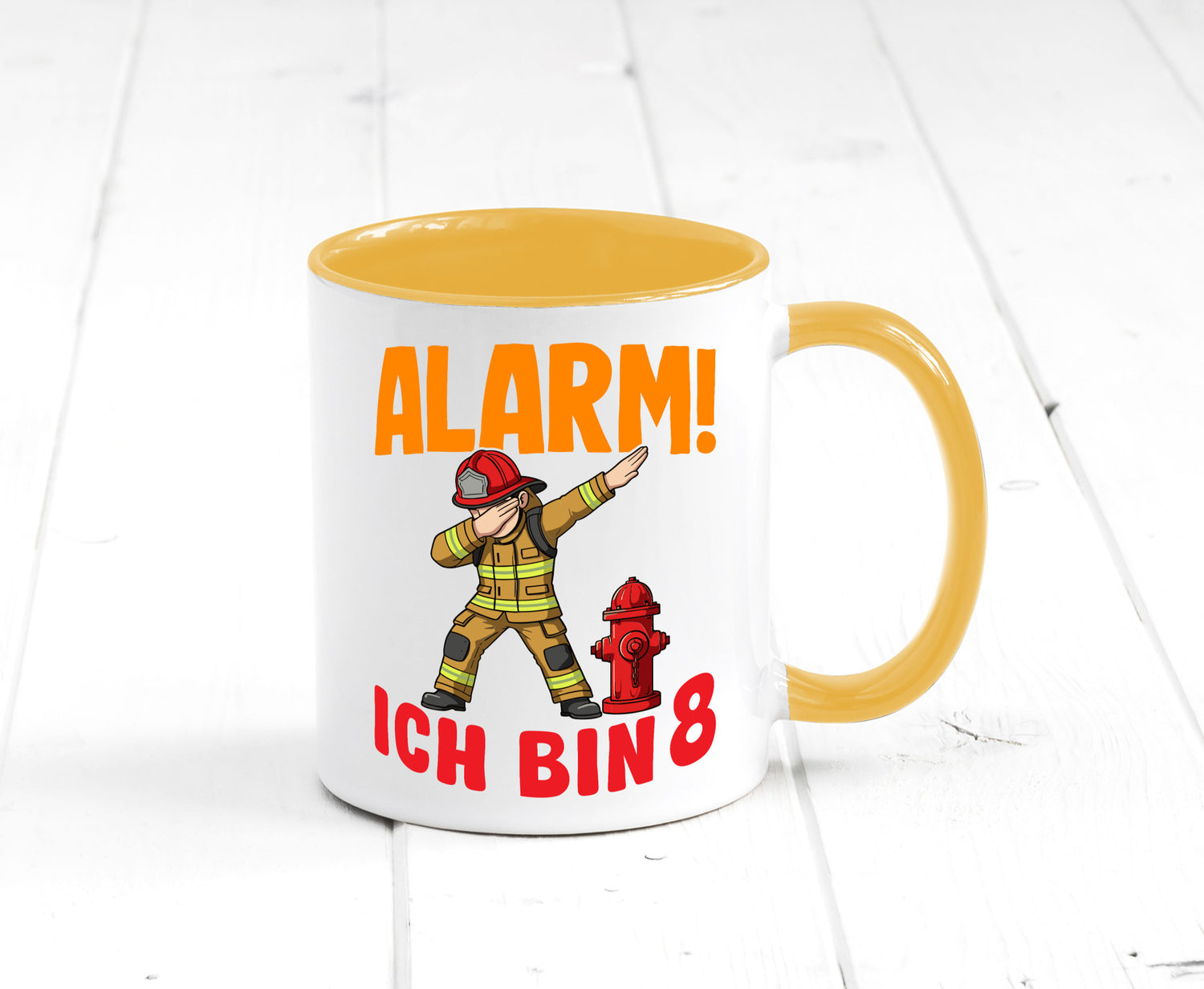 8. Geburtstag | 8 Jahre Feuerwehr Junge lustig Geschenkidee Geschenk Tasse