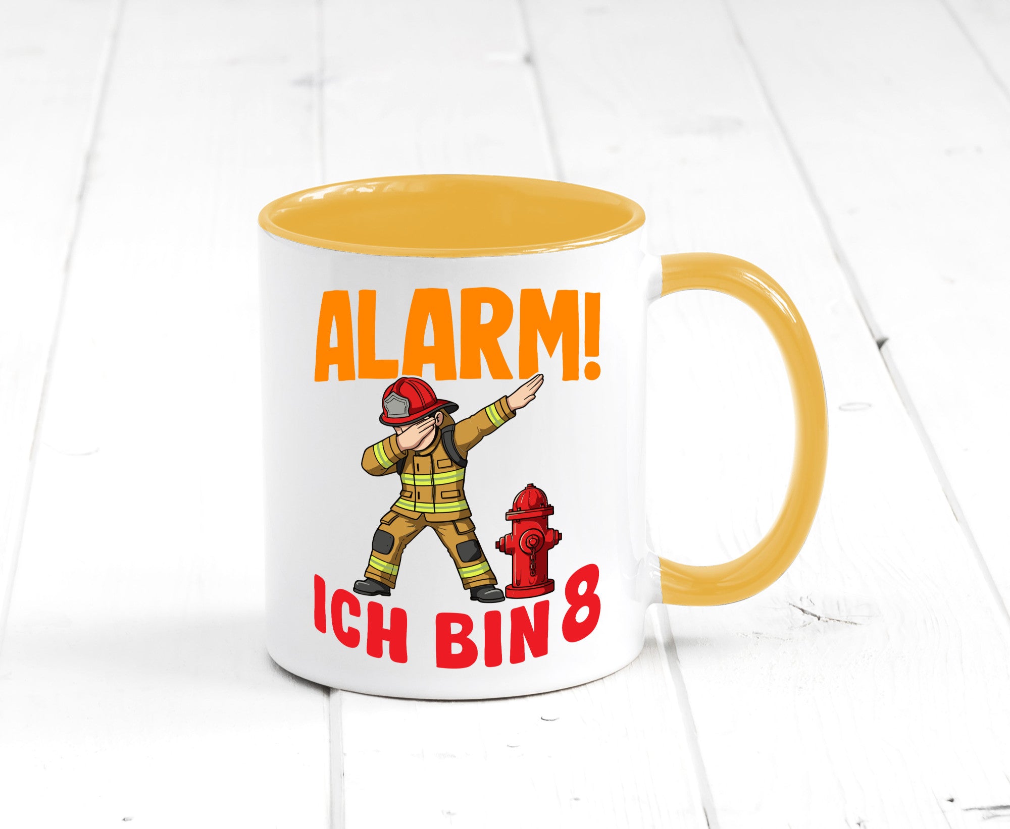 8. Geburtstag | 8 Jahre Feuerwehr Junge lustig Geschenkidee Geschenk Tasse