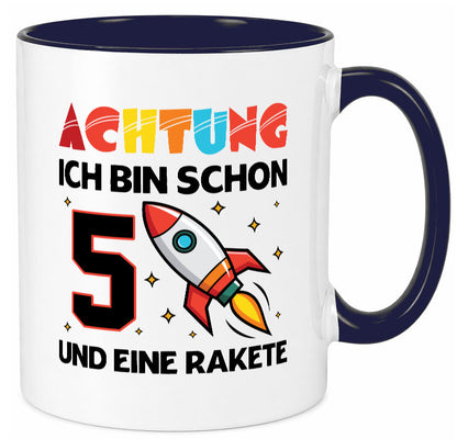5. Geburtstag | Rakete Weltraum 5 Jahre Galaxy lustig Geschenkidee Geschenk