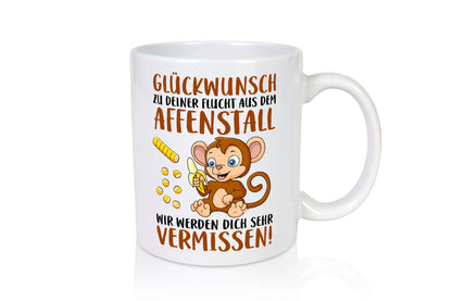 Glückwunsch zur Flucht | Affenstall Arbeitskollegen Geschenk Arbeit Kollegen